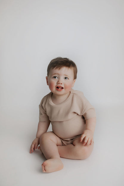 Three Little Tots Tan Waffle Set