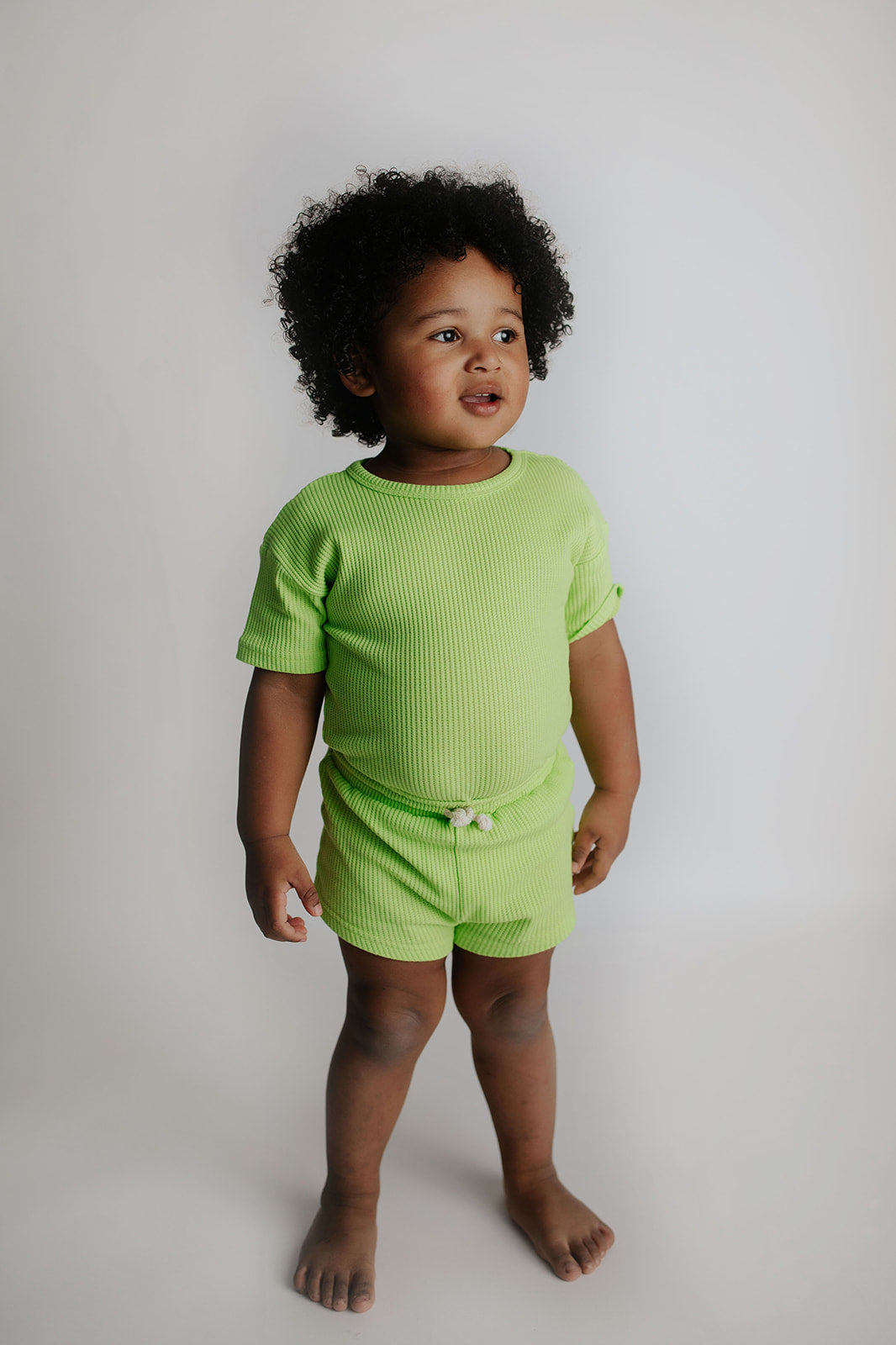 Three Little Tots Lime Green Waffle Set