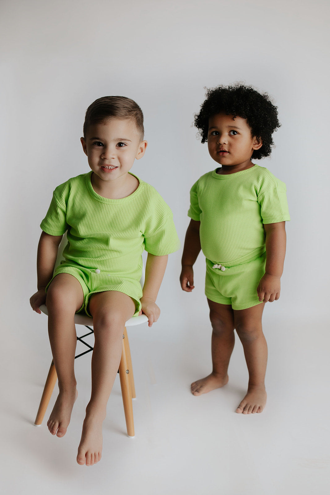 Three Little Tots Lime Green Waffle Set