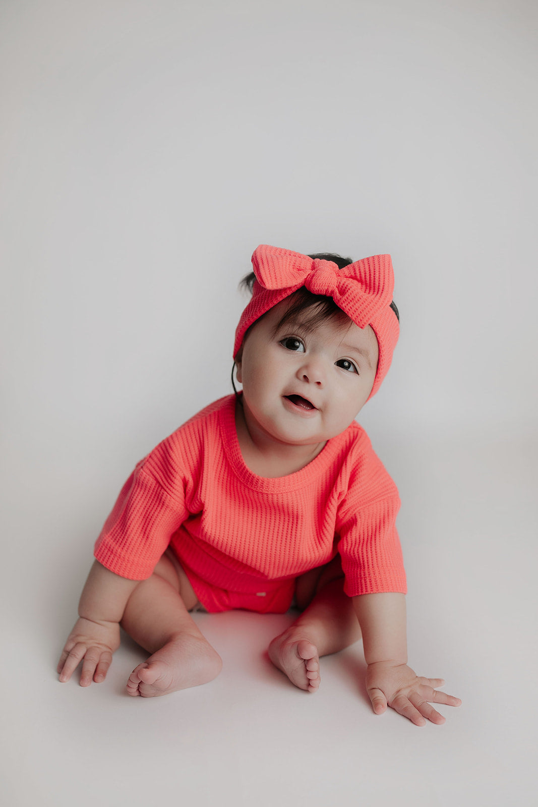 Three Little Tots Hot Pink Summer Waffle Set
