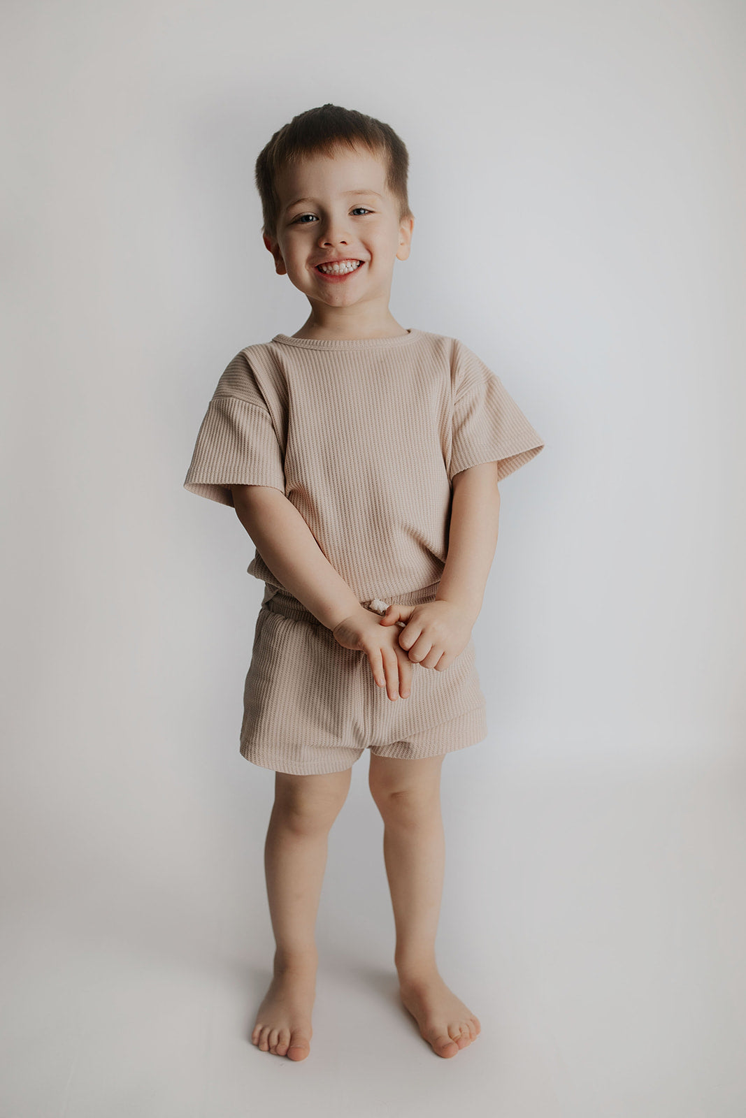 Three Little Tots Tan Waffle Set