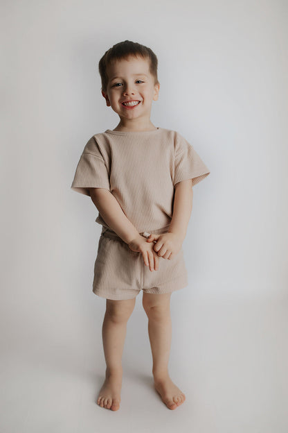 Three Little Tots Tan Waffle Set