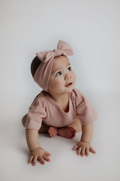 Three Little Tots Rose Waffle Headband