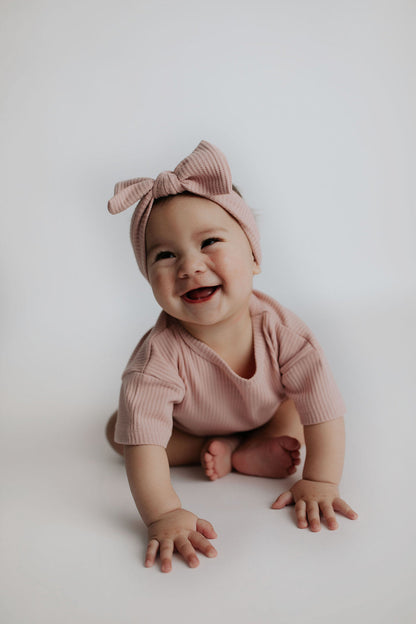 Three Little Tots Rose Waffle Headband