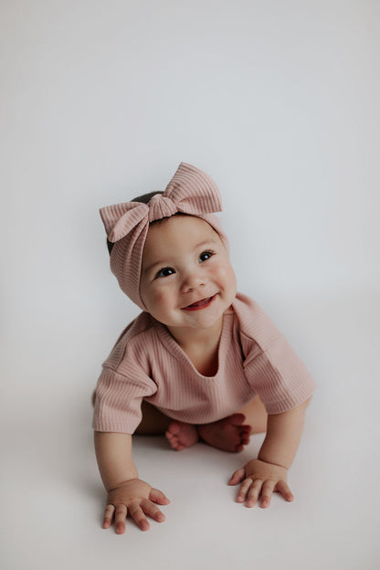 Three Little Tots Rose Waffle Headband