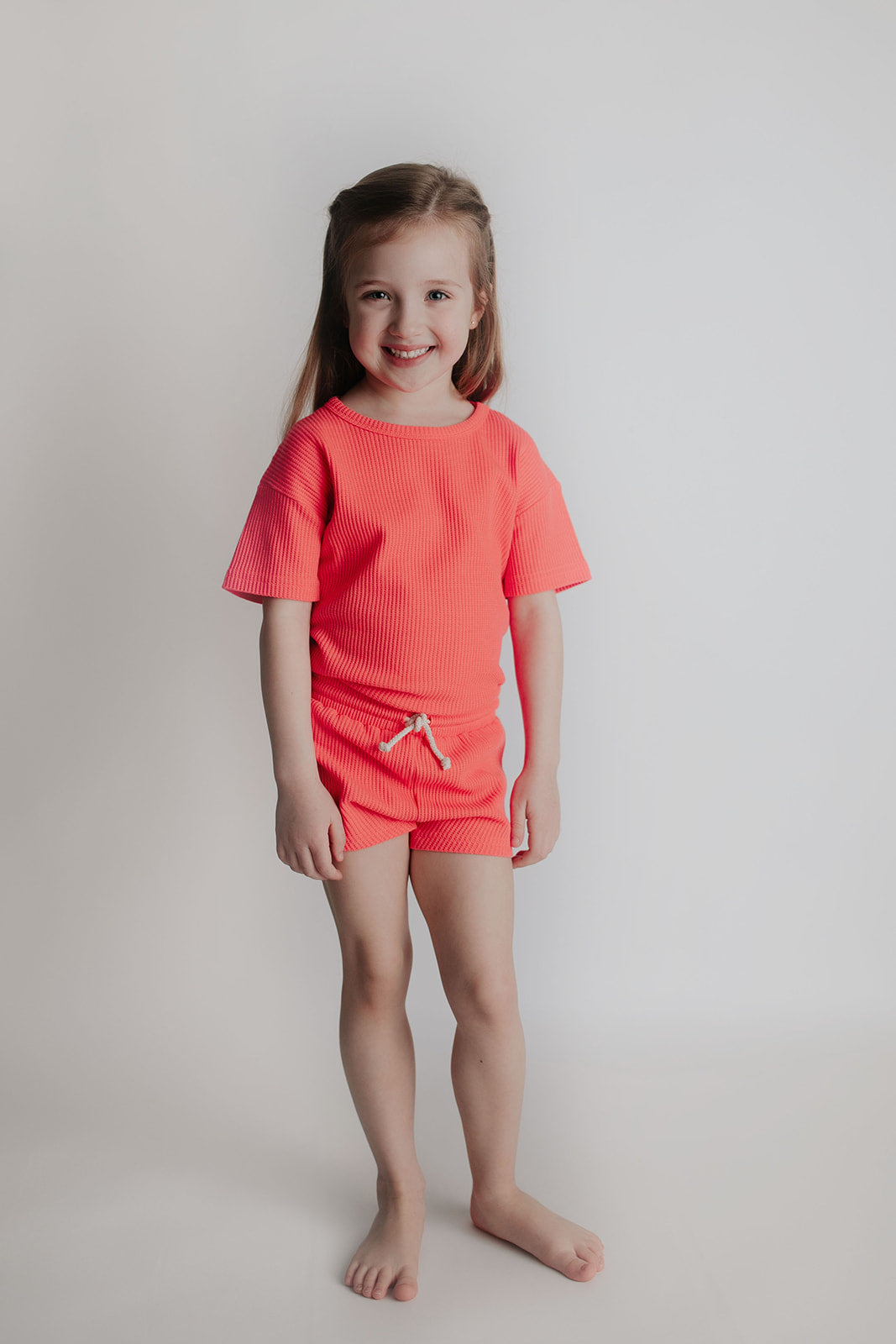 Three Little Tots Hot Pink Summer Waffle Set