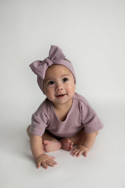 Three Little Tots Wild Orchid Waffle Headband