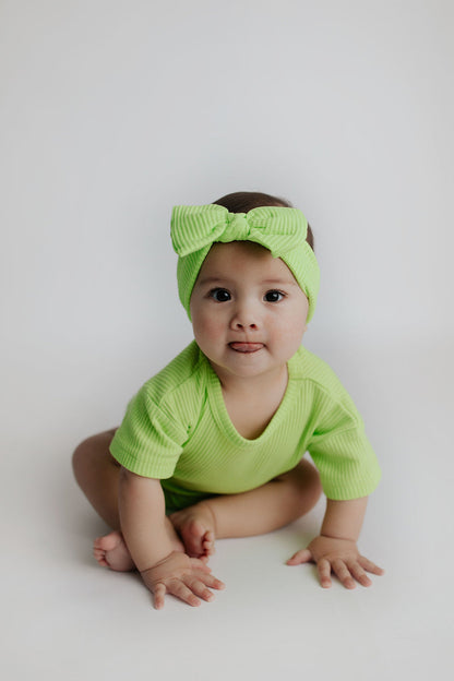Three Little Tots Lime Green Headband