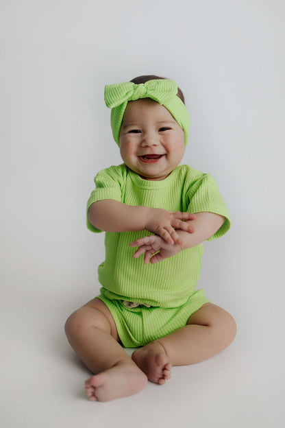 Three Little Tots Lime Green Headband