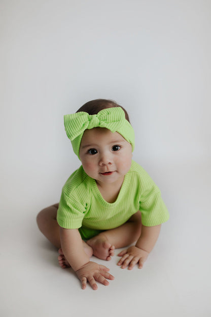 Three Little Tots Lime Green Headband