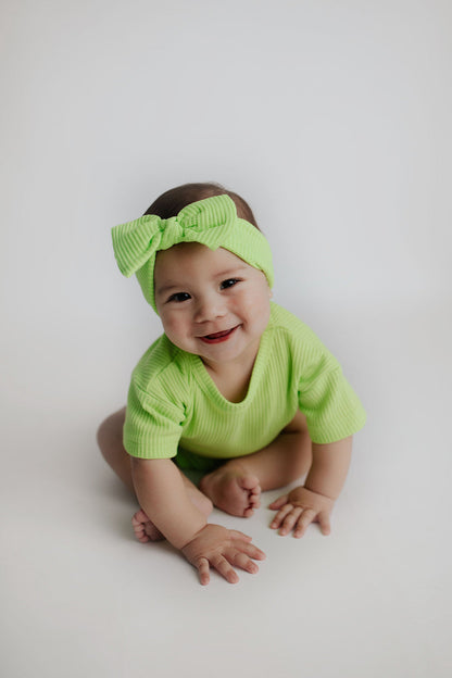 Three Little Tots Lime Green Headband