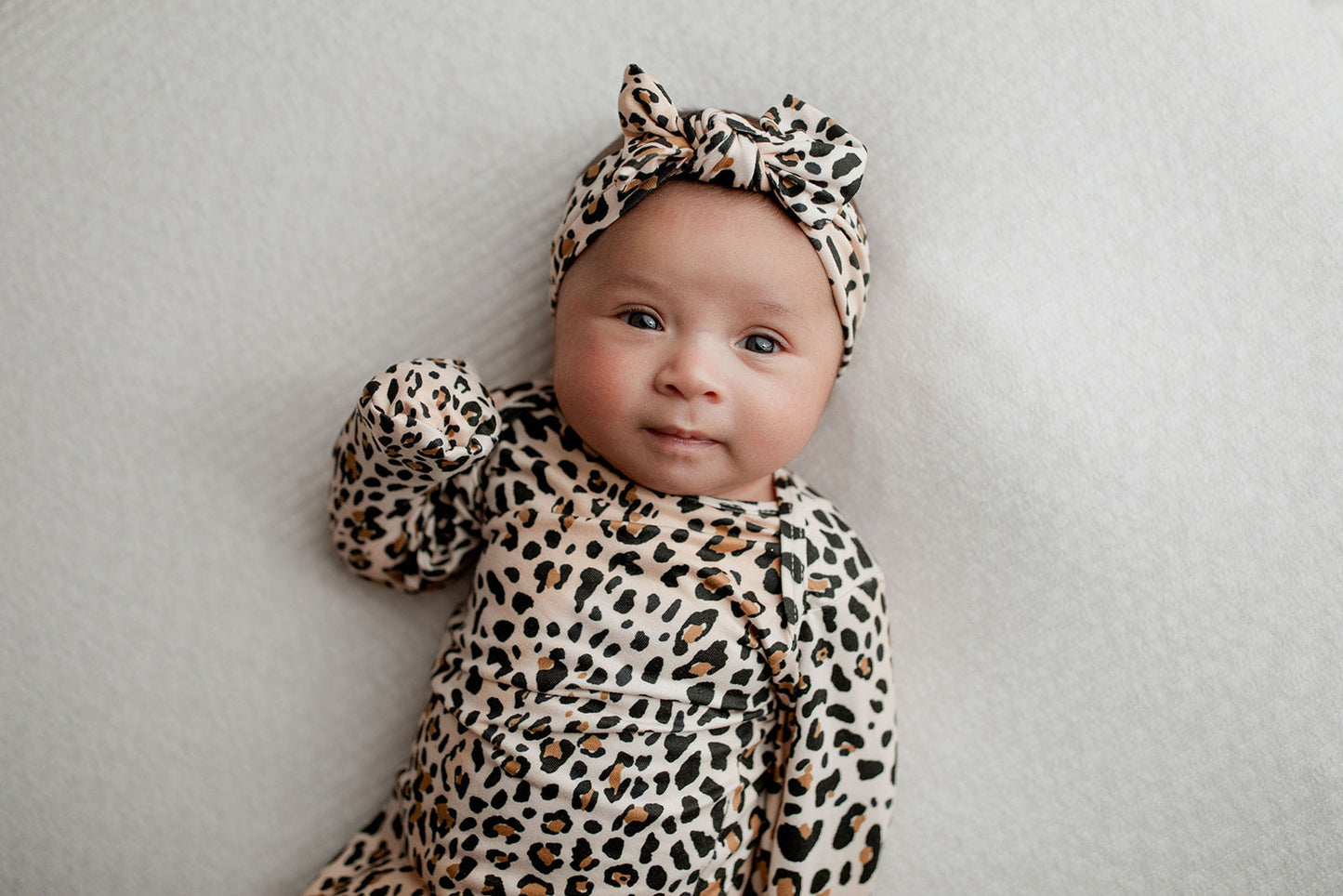 Three Little Tots Leopard Knotted Headband