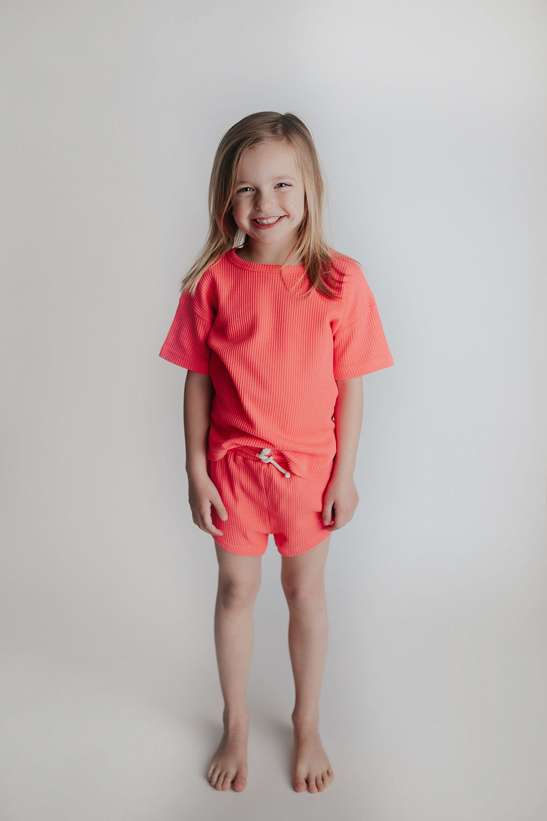 Three Little Tots Hot Pink Summer Waffle Set