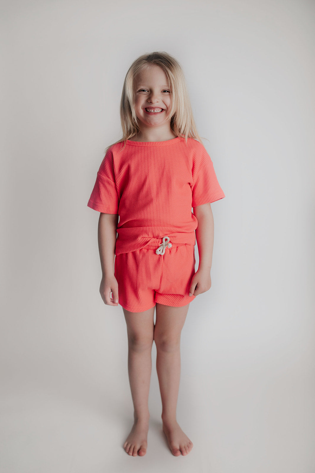 Three Little Tots Hot Pink Summer Waffle Set