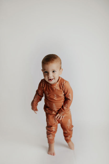 Three Little Tots Winter Pine Tree Jammies