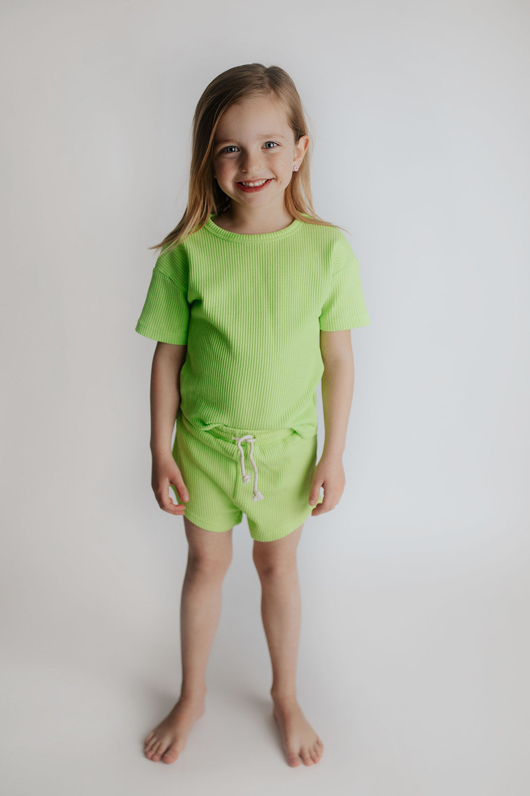 Three Little Tots Lime Green Waffle Set
