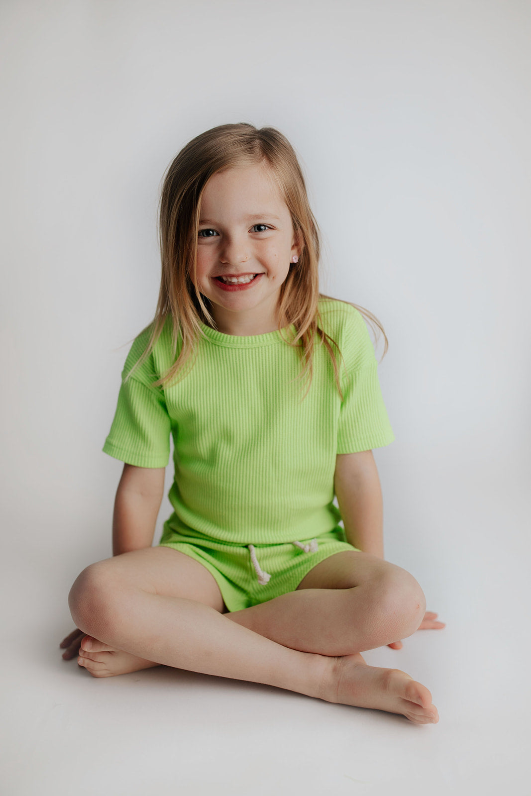 Three Little Tots Lime Green Waffle Set