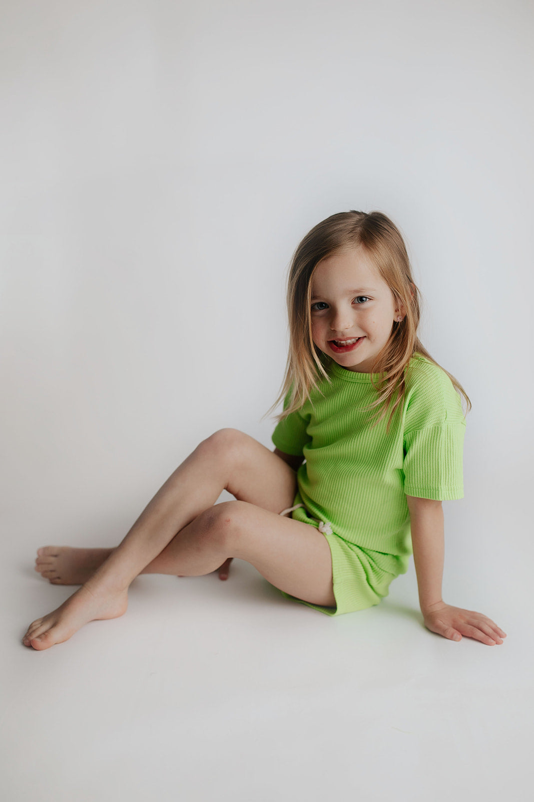 Three Little Tots Lime Green Waffle Set