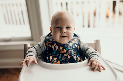 Three Little Tots Lion Silicone Bib with Crumb Catcher