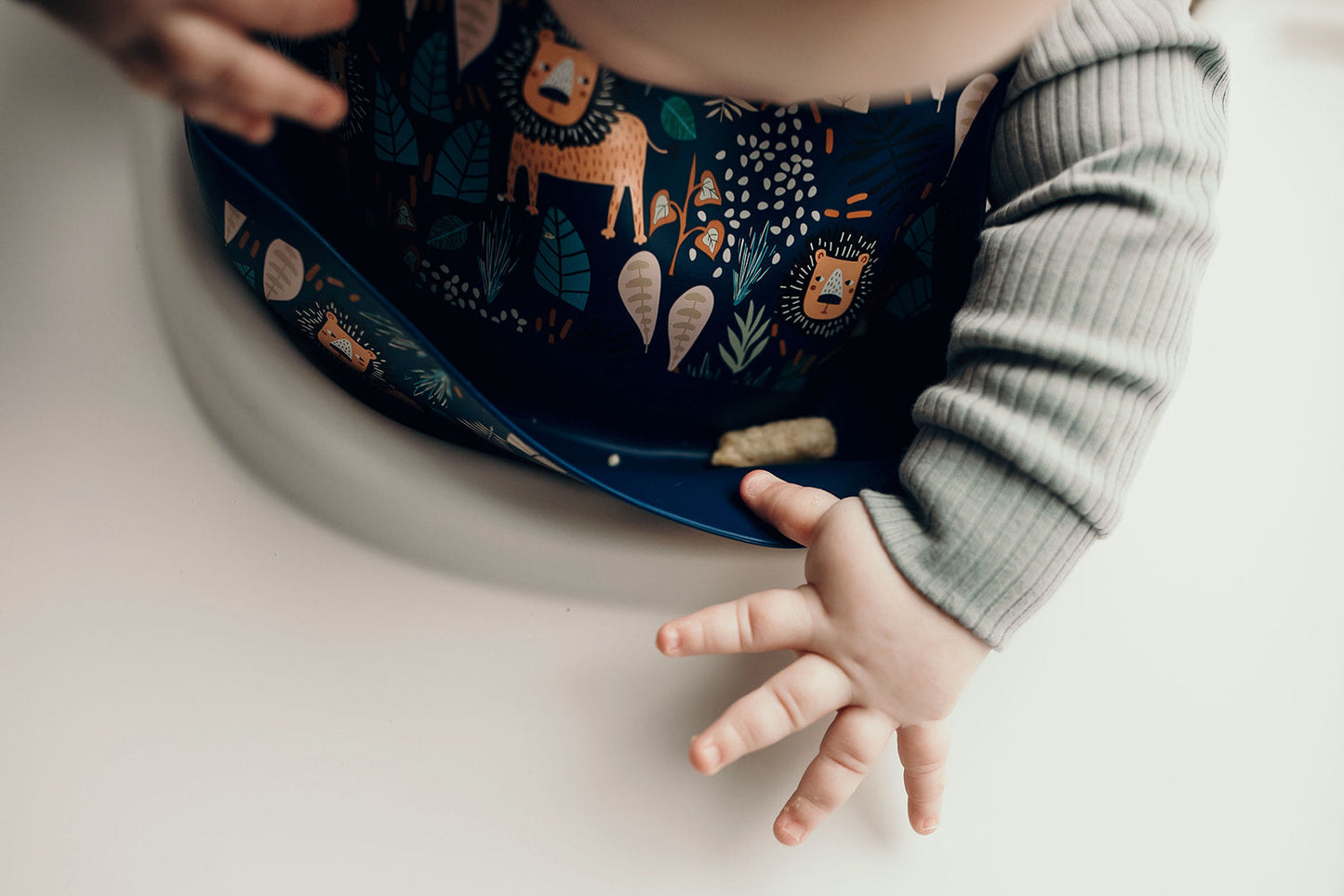 Three Little Tots Lion Silicone Bib with Crumb Catcher