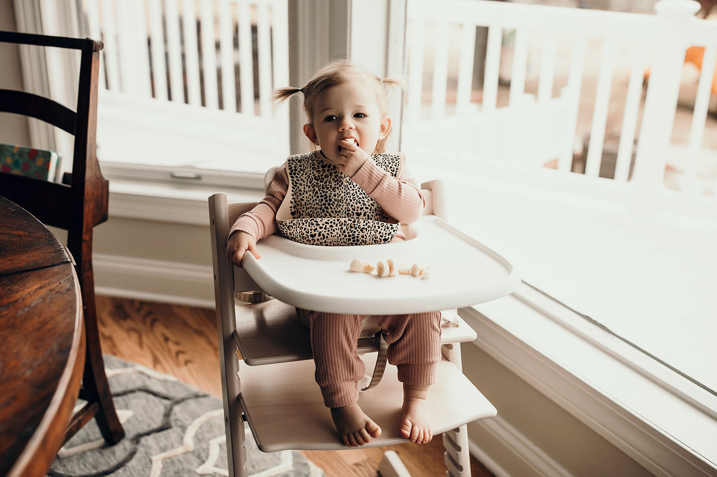 Three Little Tots Leopard Silicone Baby Bib