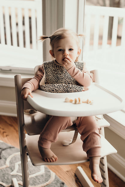 Three Little Tots Leopard Silicone Baby Bib