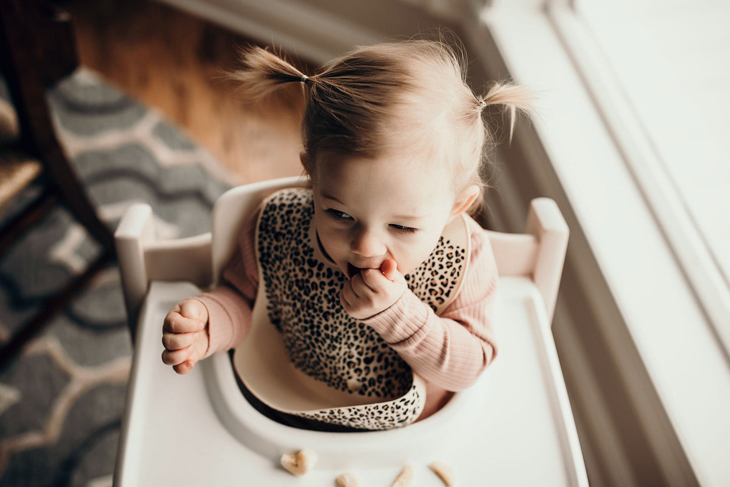 Three Little Tots Leopard Silicone Baby Bib