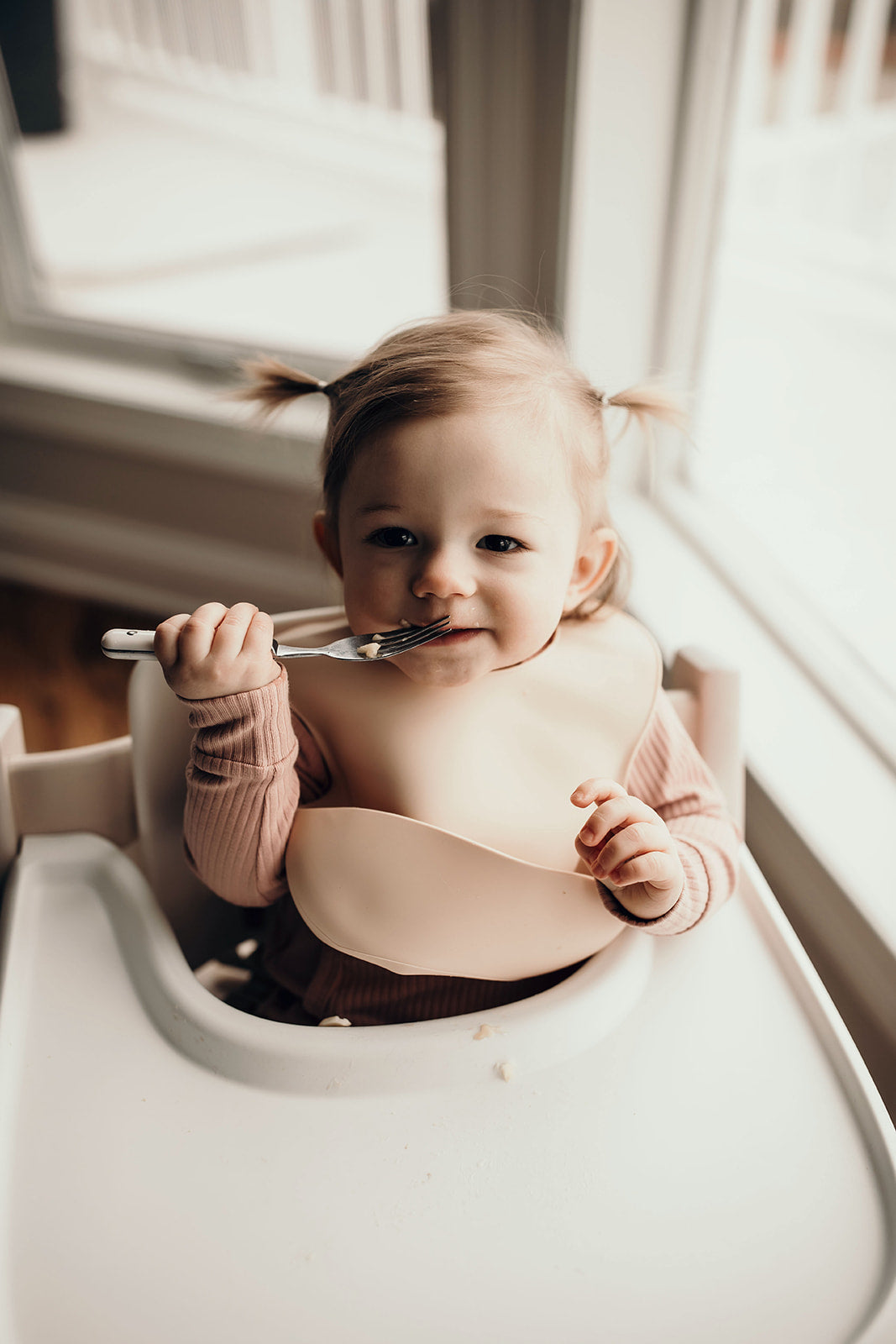Three Little Tots Sugar Cookie Silicone Bib with Crumb Catcher