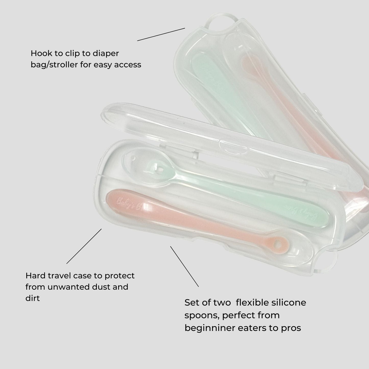 The Baby's Brew Flexi Spoons + Travel Case