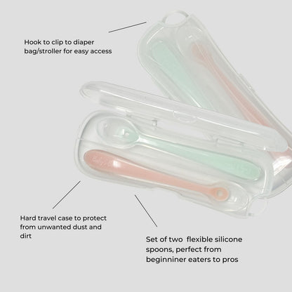 The Baby's Brew Flexi Spoons + Travel Case