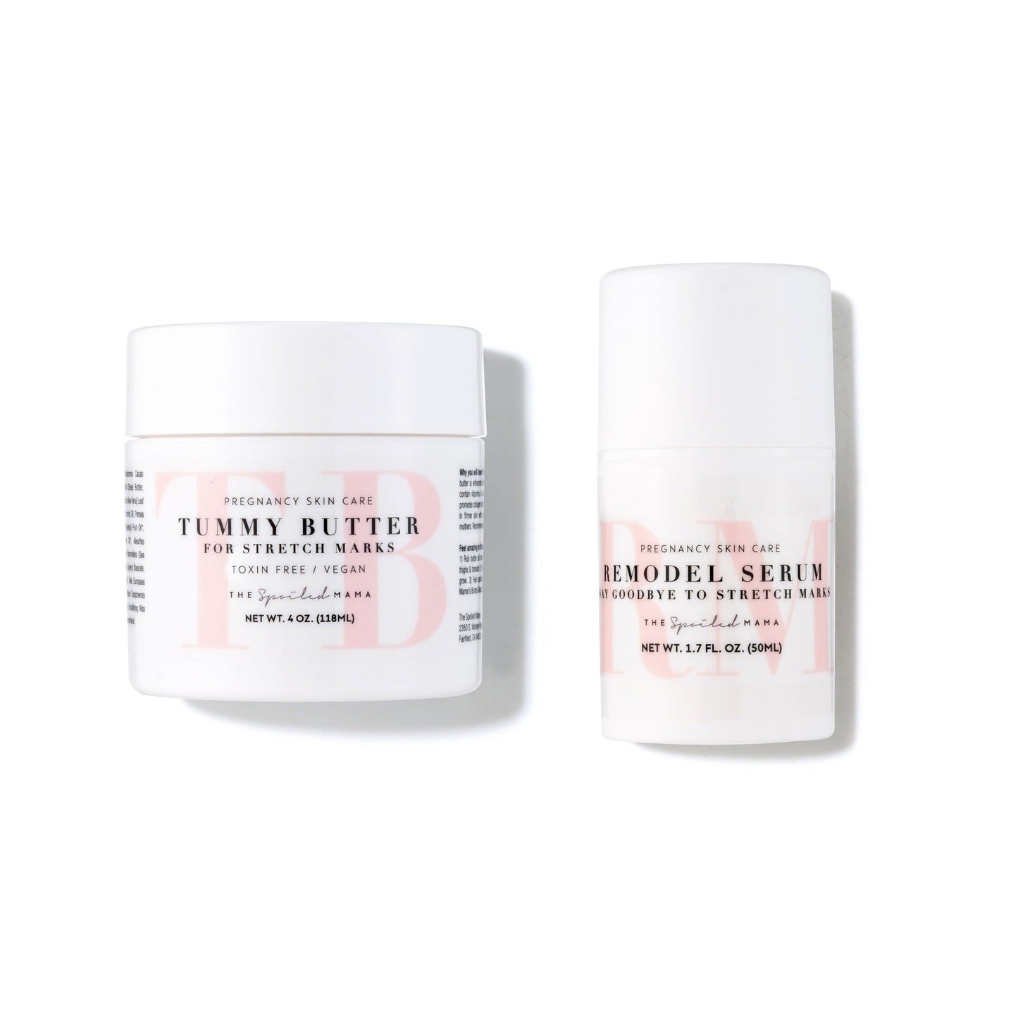 The Spoiled Mama Tummy Butter & ReModel Serum Stretch Mark Duo Bundle