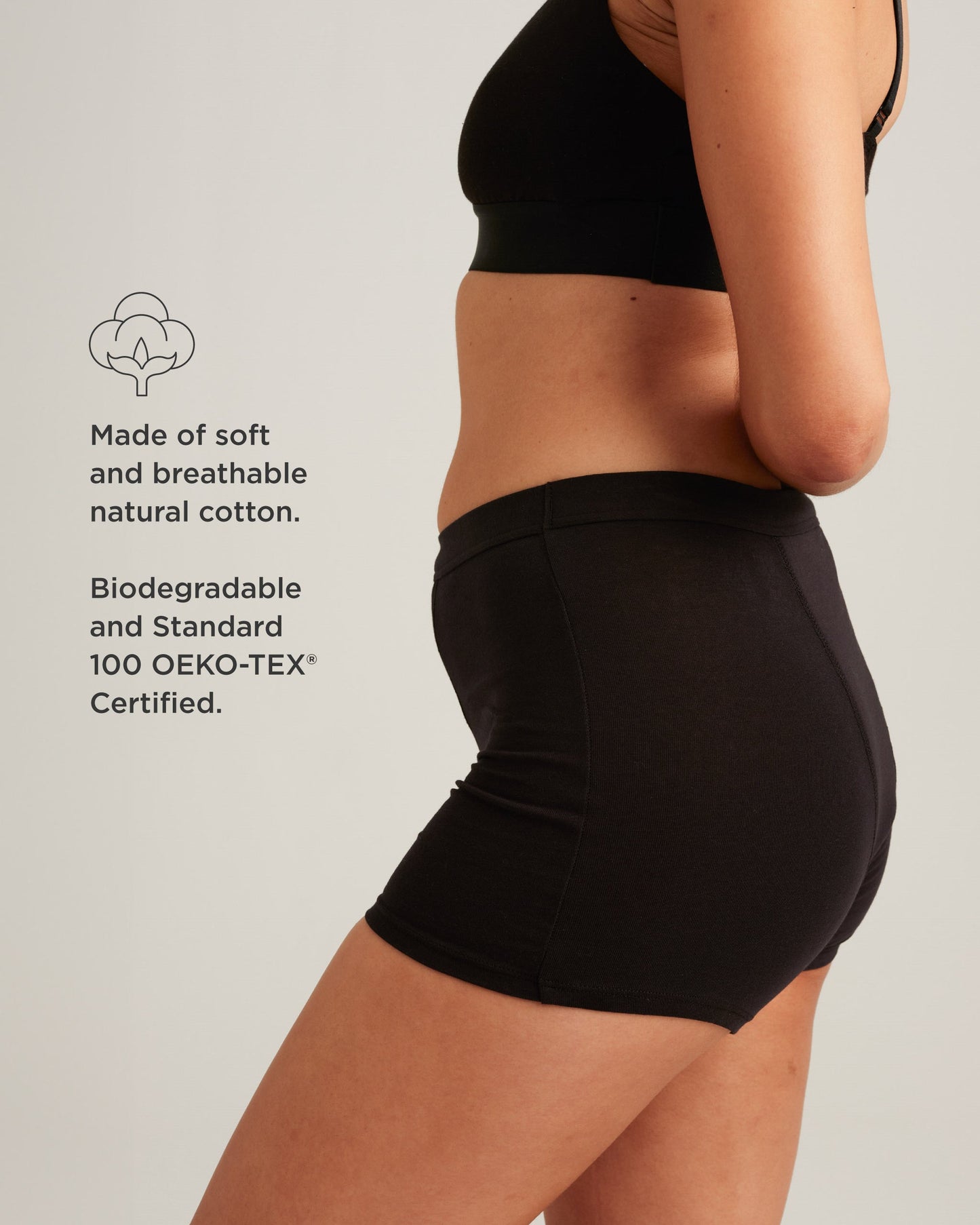 Saalt Leakproof Cotton Sleep Short
