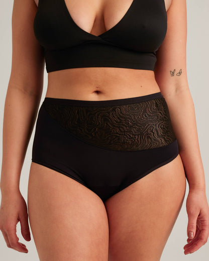 Saalt Leakproof Lace High Waist Period Underwear