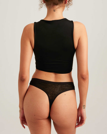 Saalt Leakproof Lace Thong Period Underwear