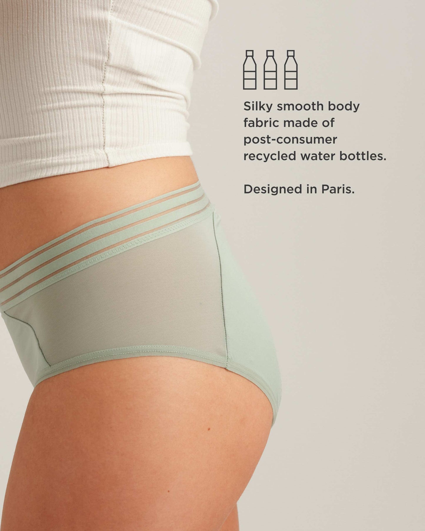 Saalt Leakproof Mesh Hipster Period Underwear