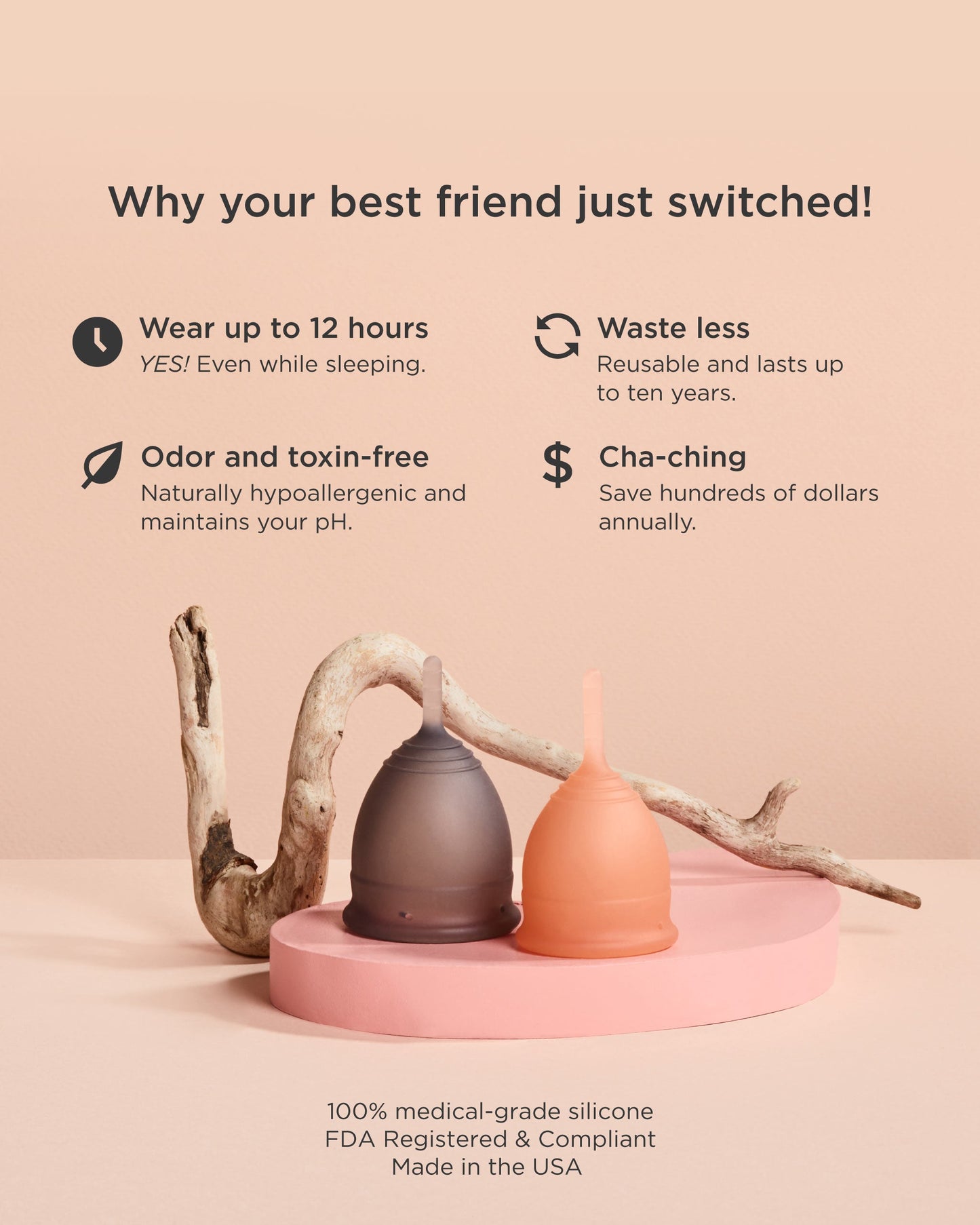 Saalt Soft Duo Pack - Menstrual Cup + Wear Go Bag