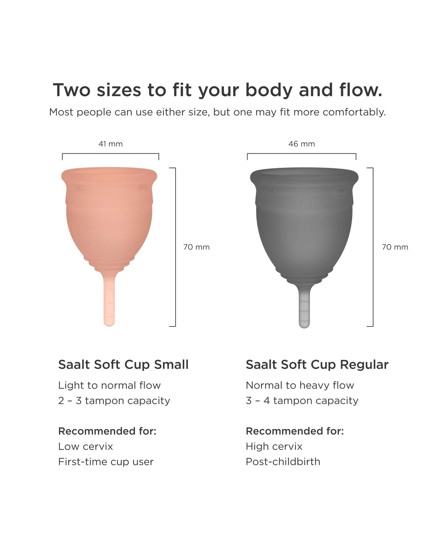 Saalt Soft Duo Pack - Menstrual Cup + Wear Go Bag
