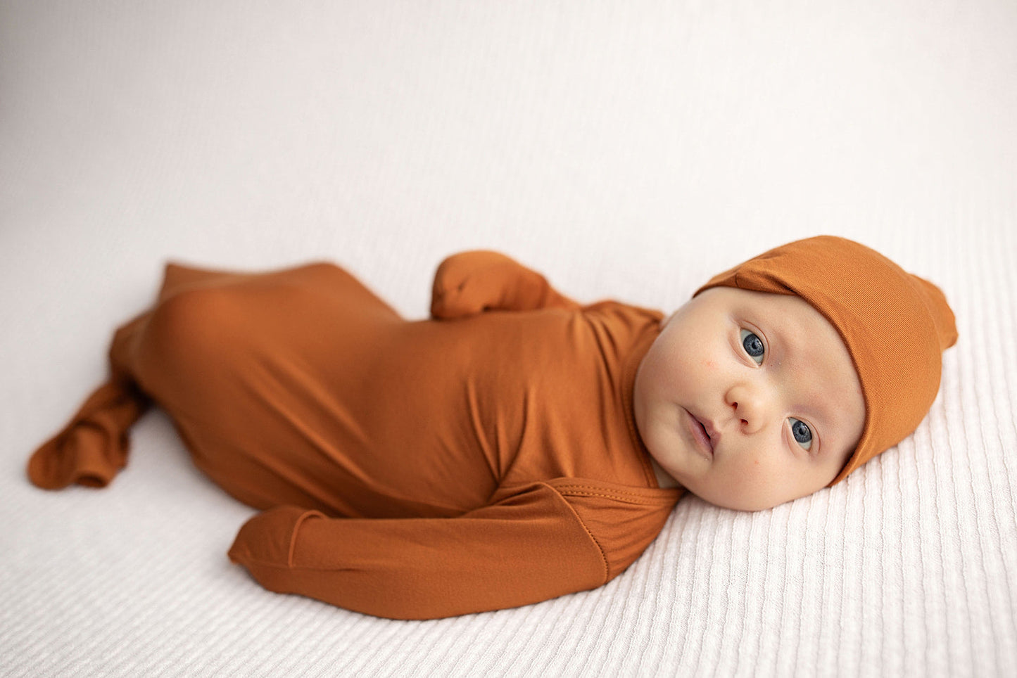 Three Little Tots Saddle Knotted Newborn Baby Gown