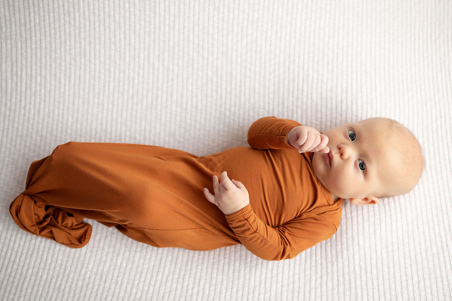 Three Little Tots Saddle Knotted Newborn Baby Gown