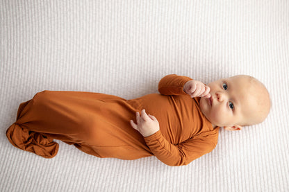Three Little Tots Saddle Knotted Newborn Baby Gown