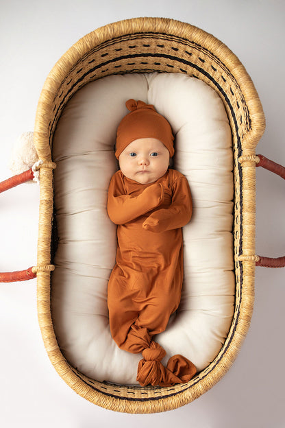 Three Little Tots Saddle Knotted Newborn Baby Gown