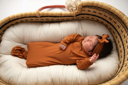 Three Little Tots Saddle Knotted Newborn Baby Gown