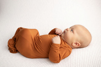 Three Little Tots Saddle Knotted Newborn Baby Gown