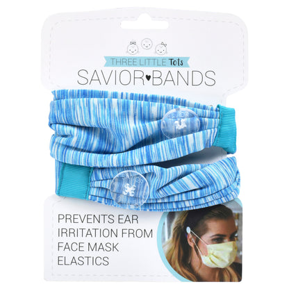 Three Little Tots Cotton Candy Savior Headbands With Buttons for Masks