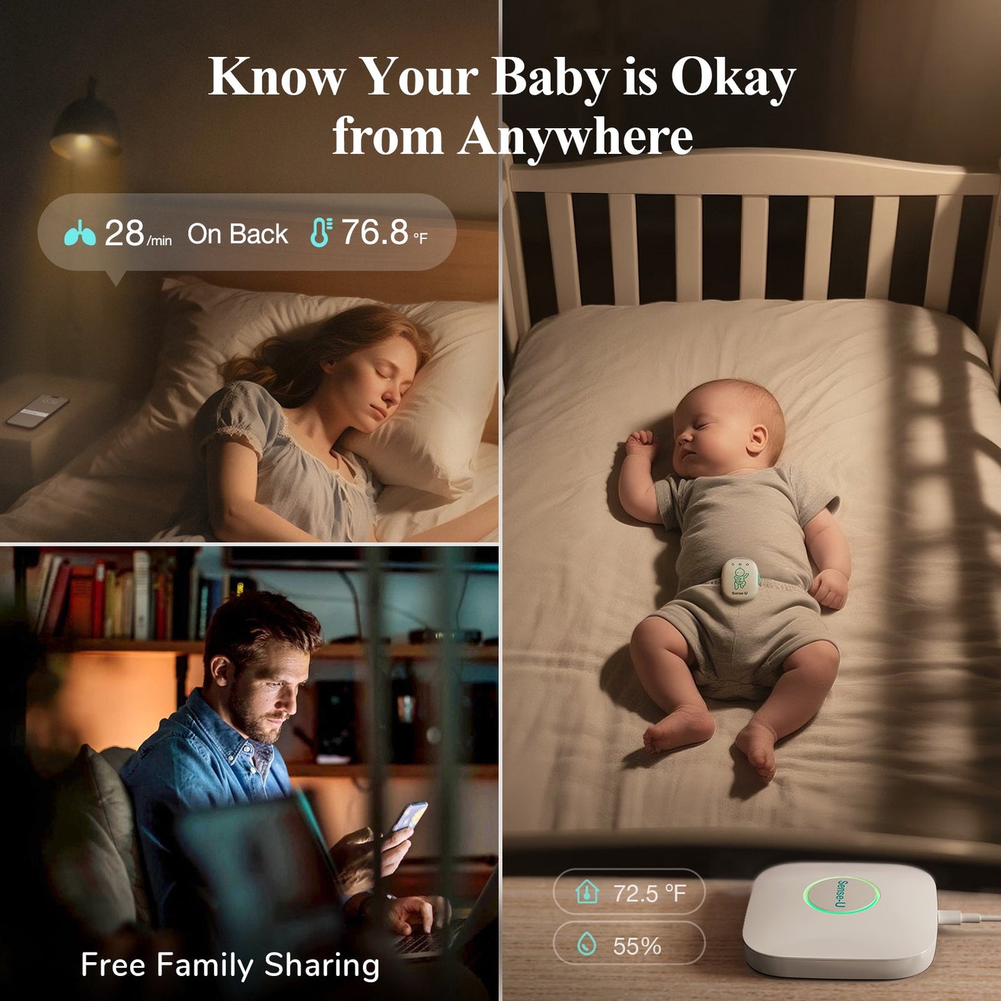 Sense-U Pro Baby Monitor (Long Range)
