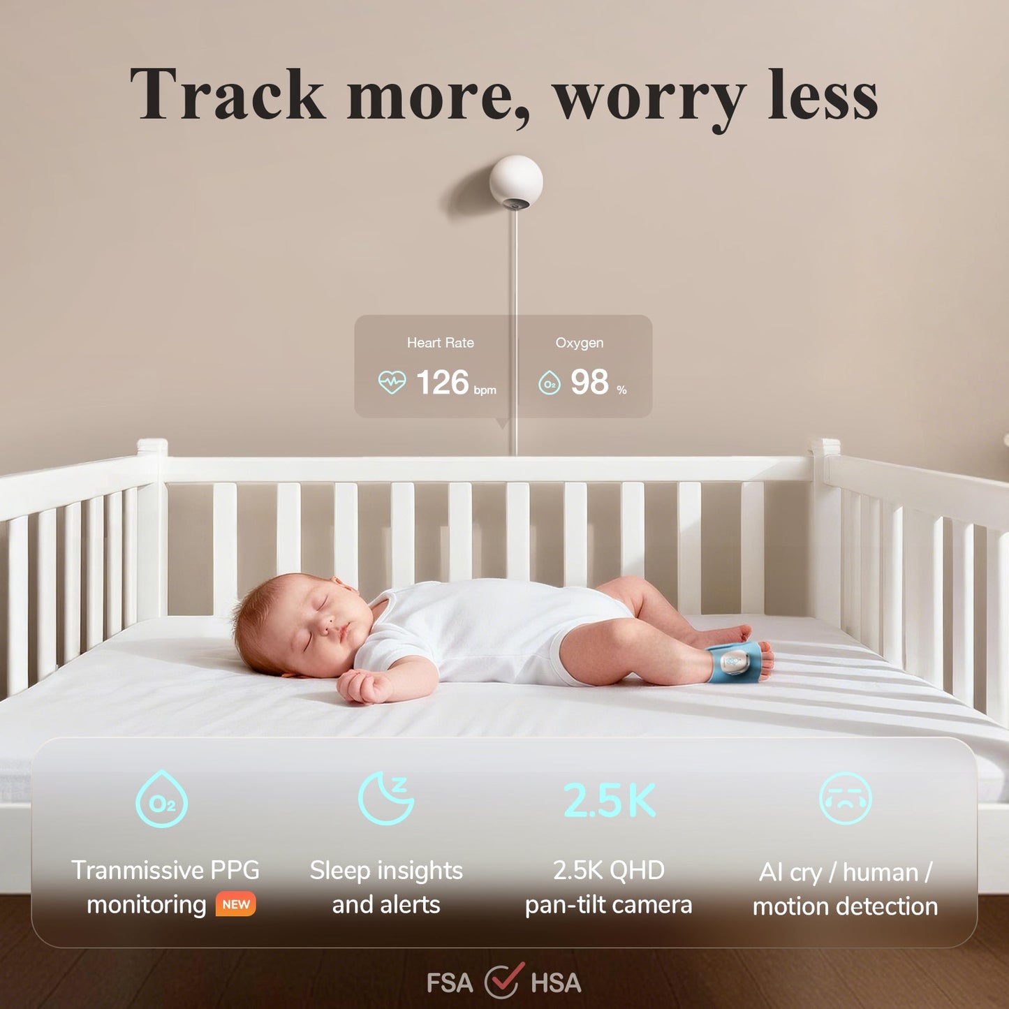 Sense-U Smart Sock Shoe Bundle with 2.5K PTZ Cam