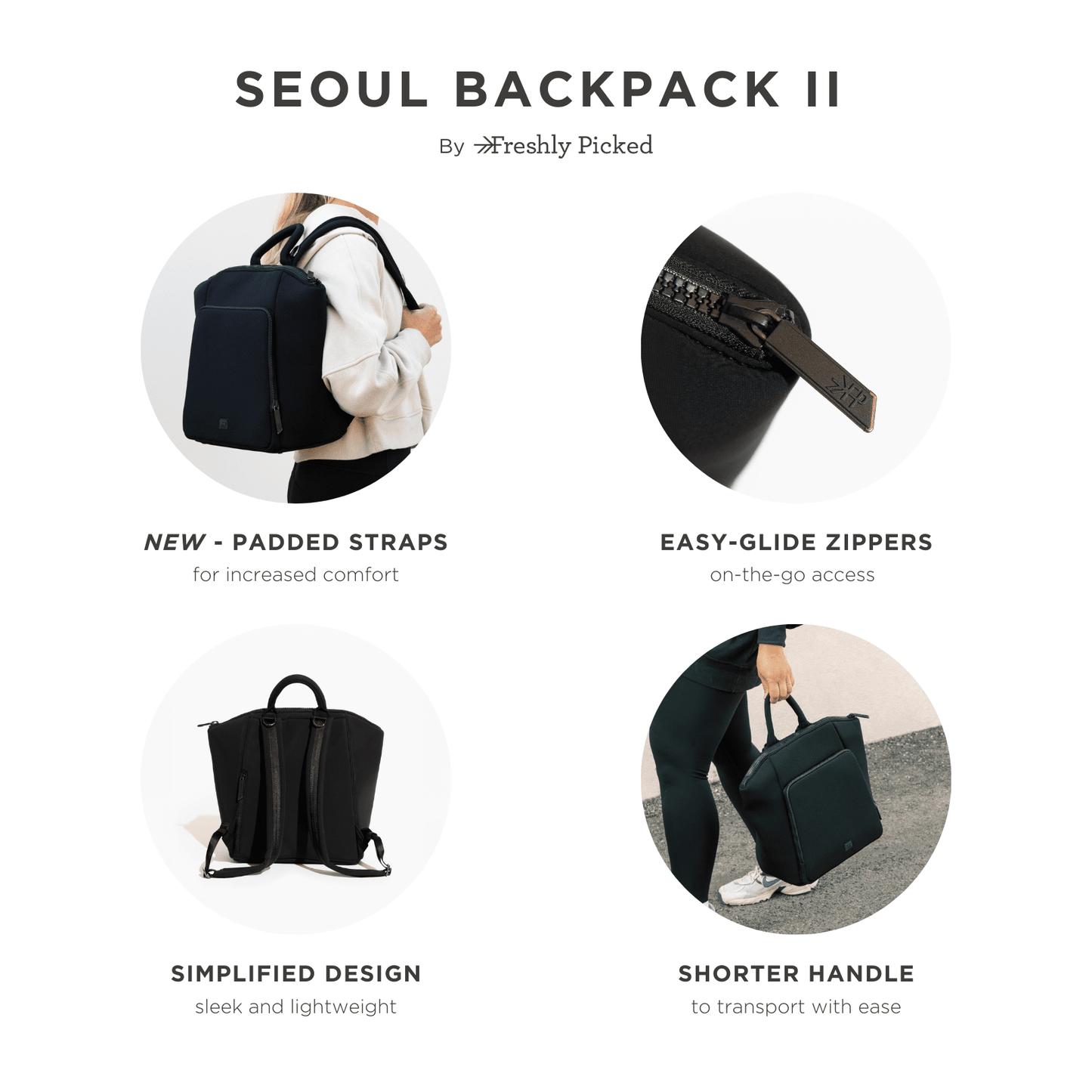 Freshly Picked Ebony Seoul Neoprene Backpack II
