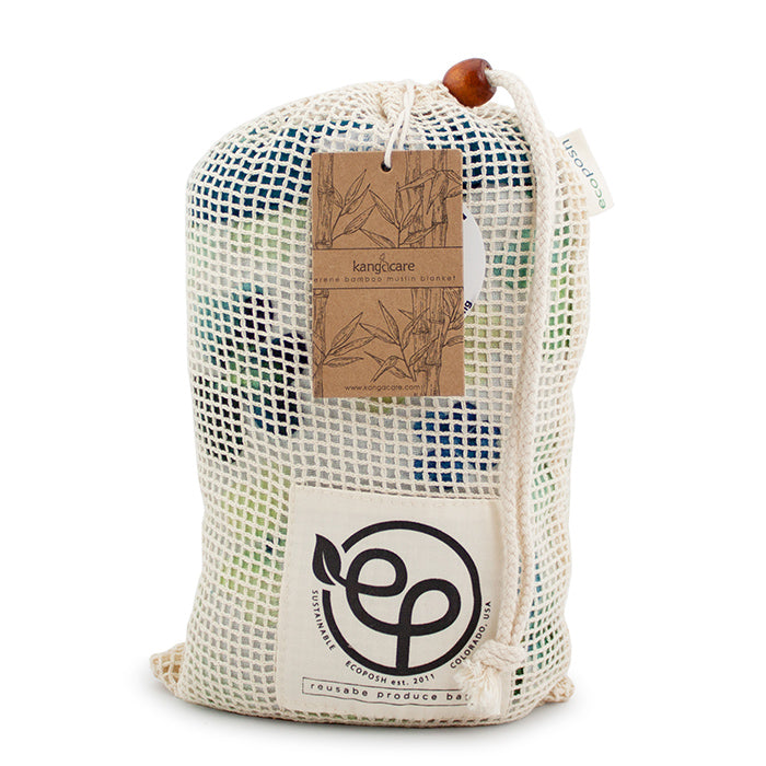 Kanga Care Bamboo Muslin Blanket - Baby: Clover (Reversible)