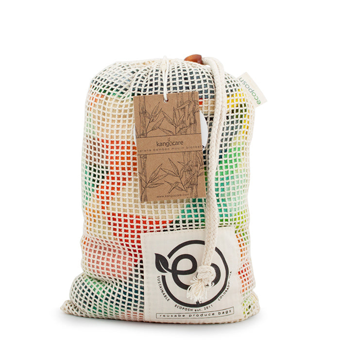 Kanga Care Bamboo Muslin Blanket - Baby: Finn (Reversible)