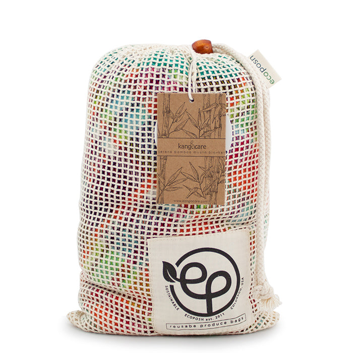 Kanga Care Bamboo Muslin Blanket - Baby: Quinn (Reversible)